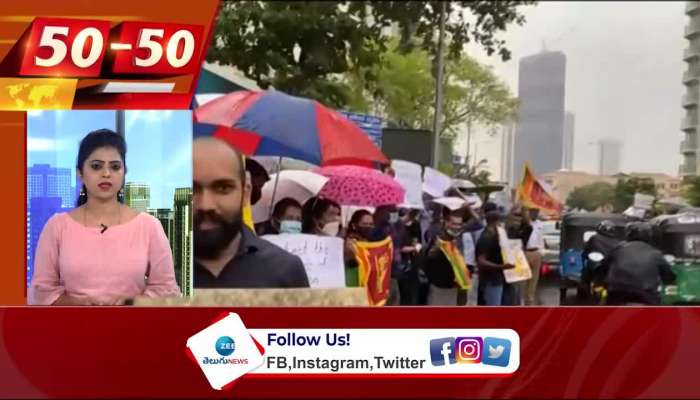 Srilanka hotels association protests outside tourism office in colombo