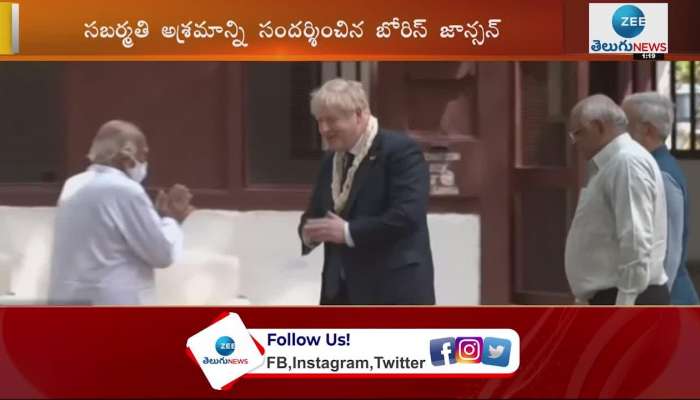  UK PM Boris Johnson visits Sabarmati Ashram in Ahmedabad