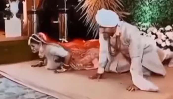 Bride Groom Pushups Video: వధూవరుల మధ్య &#039;పుషప్స్&#039; పోటీ.. వధువు ఫిట్నెస్ కి అతిధులు ఫిదా..!!