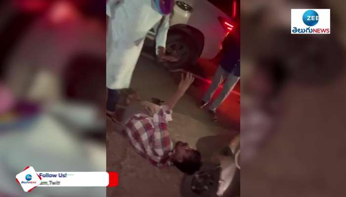 Woman beats a man for harassing her while she is returning to home from Gannavaram airport duty