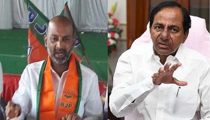  Bandi Fire On Kcr:టీఆర్ఎస్ నేతలను కట్టేయండి.. పాదయాత్రలో సంజయ్ పిలుపు  