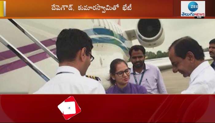 Telangana CM flies to Bangalore 