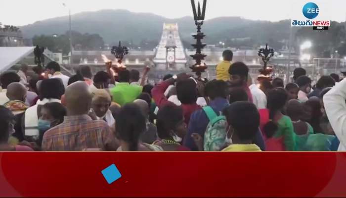 Growing crowd of devotees in Thirumala