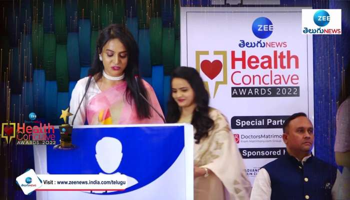 Psychiatrist Dr Virinchi Sharma conferred with zee telugu news health conclave award
