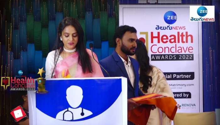 Dr Shiva Ranjani conferred with zee telugu news health conclave award