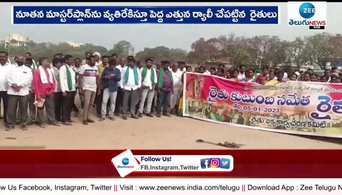  High Tension at Collectorate Office Kamareddy District Kamareddy Farmers Protest