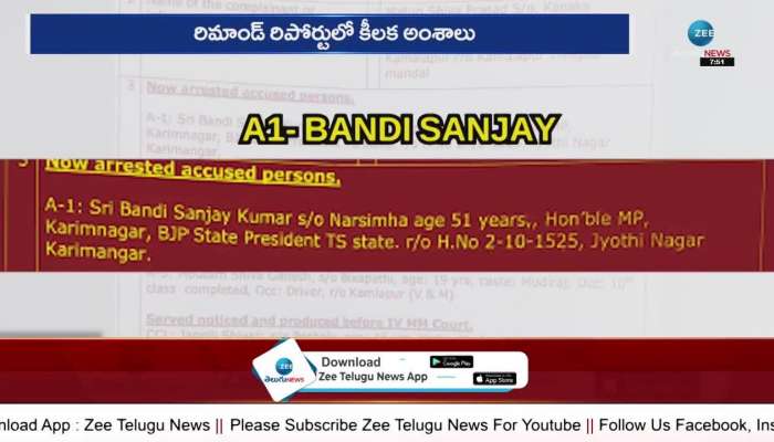 Bandi Sanjay A1 In The Remand Report