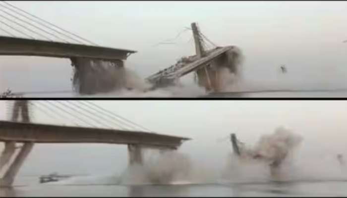 Bihar Bridge Collapse: నిర్మాణంలోనే గంగా నదిలో కుప్పకూలిన బ్రిడ్జి.. వీడియోలు వైరల్!