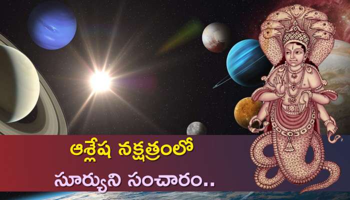 Surya in Ashlesha Nakshatra: ఆశ్లేష నక్షత్రంలో సూర్యుని సంచారం..ఈ రాశులవారికి డబ్బే..డబ్బు..