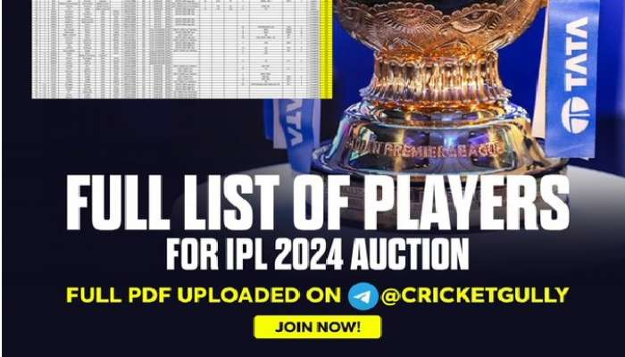 IPL 2024 Auction List: ఐపీఎల్ 2024 వేలం ఆటగాళ్ల జాబితా రెడీ, ఎవరు ఏ సెట్‌లో, ఎవరి వ్యాలెట్‌లో ఎంత ఉంది