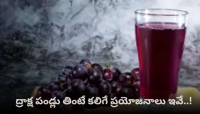 Grape Juice: ద్రాక్ష పండ్లు తింటే కలిగే ప్రయోజనాలు ఇవే..!