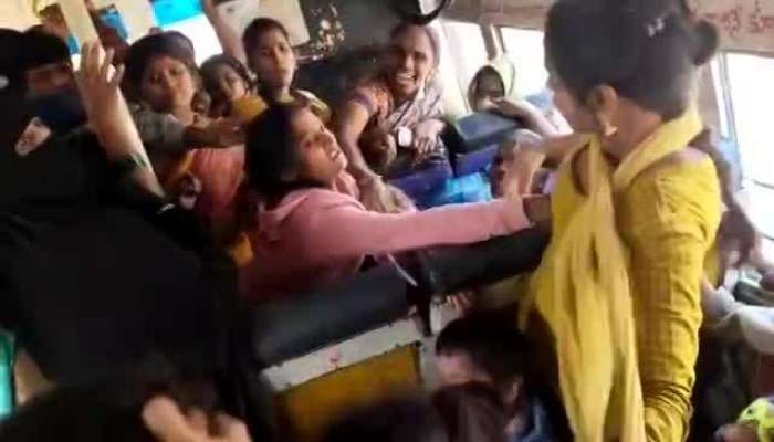 Ladies Fighting In Rtc Bus Video Goes To Viral On Social Media