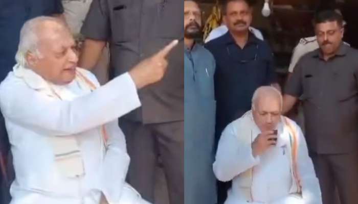 Governor Protest: నడిరోడ్డుపై కుర్చీ వేసుకుని గవర్నర్‌ ధర్నా.. మీరెందుకు అంటూ పోలీసులపై ఆగ్రహం