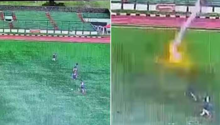 Shocking Video: ఒళ్లు గగుర్పొడిచే వీడియో.. మైదానంలో ఫుట్‌బాల్‌ ఆటగాడు పిడుగుపాటుకు బలి 