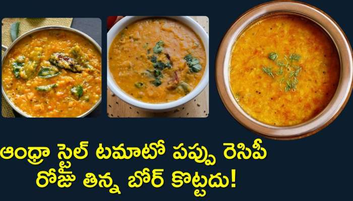 Andhra Style Tomato Pappu Recipe: ఆంధ్రా స్టైల్ టమాటో పప్పు రెసిపీ.. రోజు తిన్న బోర్ కొట్టదు!