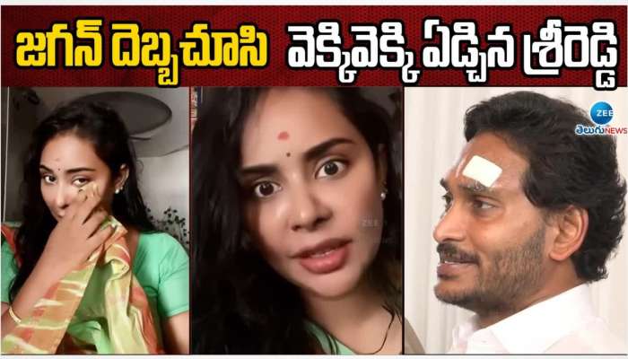 Actress Sri reddy Emotional on stone attack on apcm ys jagan in Vijayawada video goes viral pa