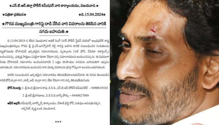 Stone Attack On CM YS Jagan: సీఎం జగన్ పై రాళ్లదాడి.. ఆ ఇన్ఫర్మేషన్ ఇస్తే రూ. 2 లక్షల నజరాన..