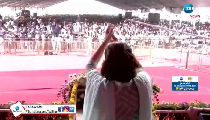 Priyanka Gandhi Dance In CM Revanth Reddy Meeting rn