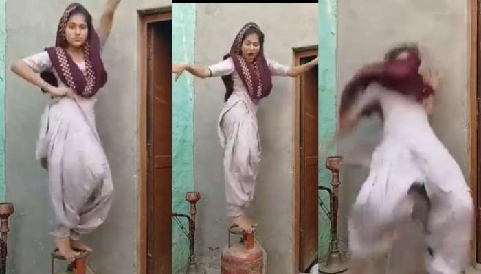 Viral Video: రీల్స్‌ కోసం మహిళ తంటాలు.. గ్యాస్‌ సిలిండర్‌పై నుంచి ఒక్కసారిగా..