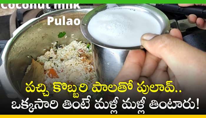 Pachi Kobbari Pulao: పచ్చి కొబ్బరి పాలతో పులావ్‌.. ఒక్కసారి తింటే మళ్లీ మళ్లీ తింటారు!