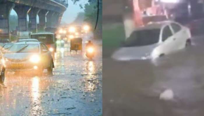 Rains in Hyderabad: జలదిగ్భంధంలో హైదరాబాద్.. పలుప్రాంతాల్లో కొట్టుకుపోతున్న కార్లు.. వీడియో ఇదే..