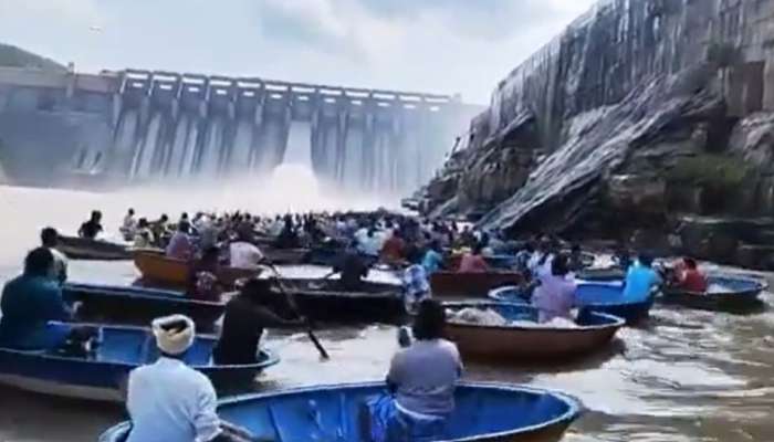 Srisailam Dam: వందల సంఖ్యలో చేపల వేటకు పొటెత్తిన మత్య్సకారులు.. వైరల్ గా మారిన వీడియో..