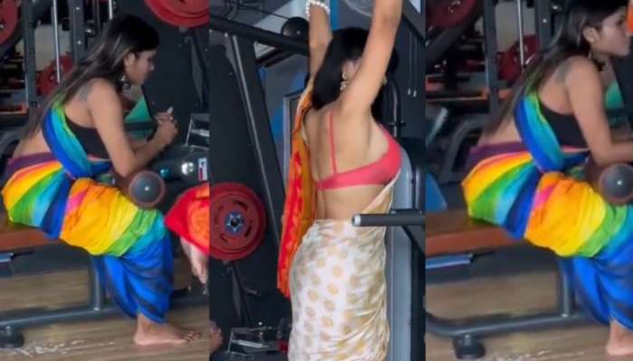 GYM Workouts in Saree: చీరకట్టులో మహిళల వర్కౌట్స్.. సోషల్ మీడియాలో హల్ చల్ చేస్తున్న వీడియో..