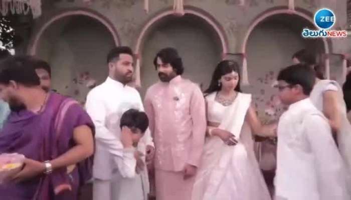 NTR Family Photo: Junior NTR Family Cute Visuals At Narne Nithin Engagement 