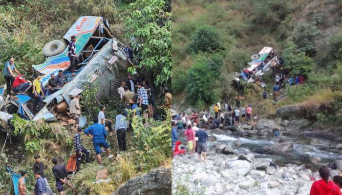 Almora Bus Accident: ఉత్తరాఖండ్‌లో  ఘోరం.. లోయలో పడిపోయిన బస్సు.. షాకింగ్ వీడియో వైరల్..