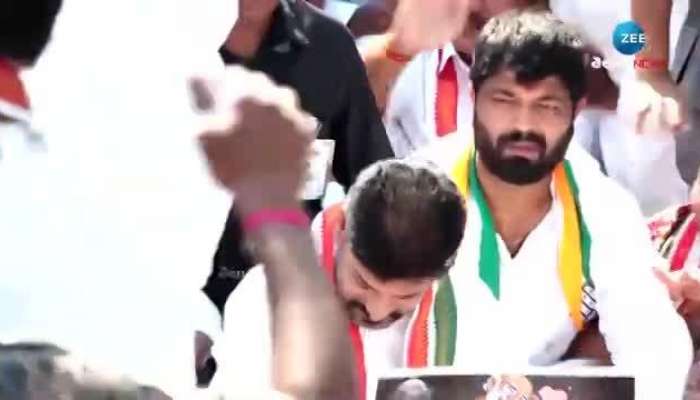 CM Revanth Reddy Participate Chalo Raj Bhavan Rally video Goes Viral rn