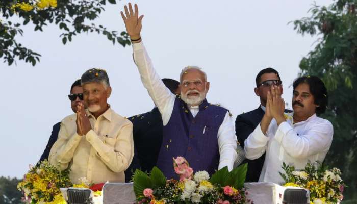 Narendra Modi: &#039;చంద్రబాబు, పవన్‌తో భుజం భుజం కలిసి పని చేస్తాం&#039;: ప్రధాని మోదీ