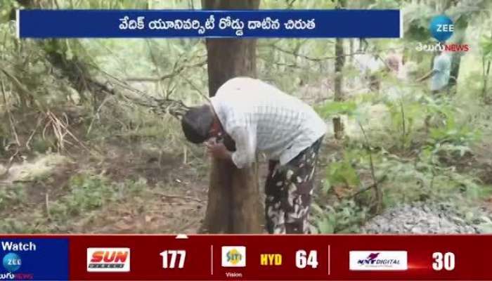 leopard attacks on ttd employee near alipiri in tirupathi pa