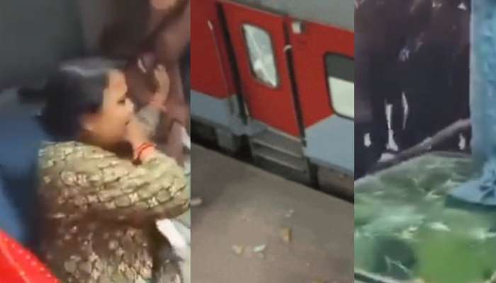 Viral Video: కుంభమేళ ట్రైన్‌లో అరాచకం.. రాళ్లు రువ్వుతూ, ఏసీ అద్దాలు పగలకొడుతూ.. షాకింగ్ వీడియో వైరల్..