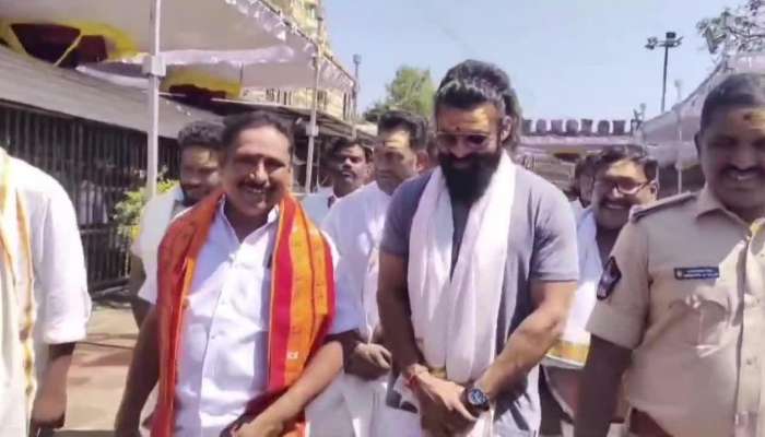 Sai Durga Tej Offers Pooja In Srisailam Mallikaruna Swamy Temple Rv