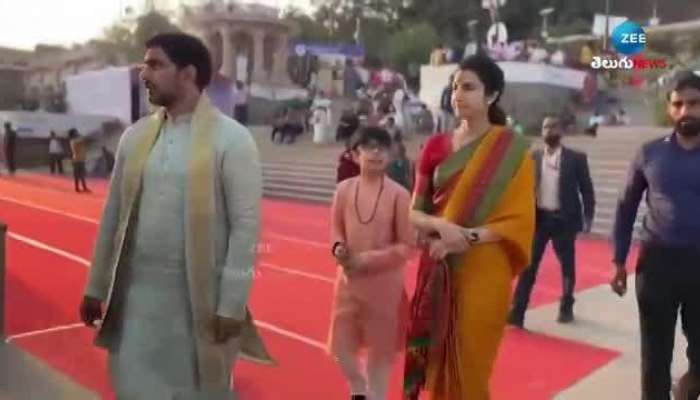 Nara Lokesh family Visit Kashi Vishwanath Temples