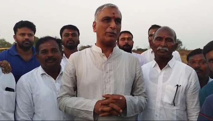 Ex Minister Harish Rao Released Godavai Water Into Canal Of Kaleshwaram Project Rv