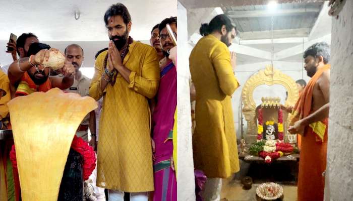 Kannappa: కన్నప్ప స్వగ్రామంలోని శివాలయాన్ని సందర్శించిన  విష్ణు..  ప్రత్యేక పూజలు నిర్వహించిన మంచు వారబ్బాయి.. 