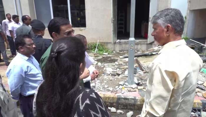Chandrababu Visits And Reviewed Of Secretariat Fire Accident Rv