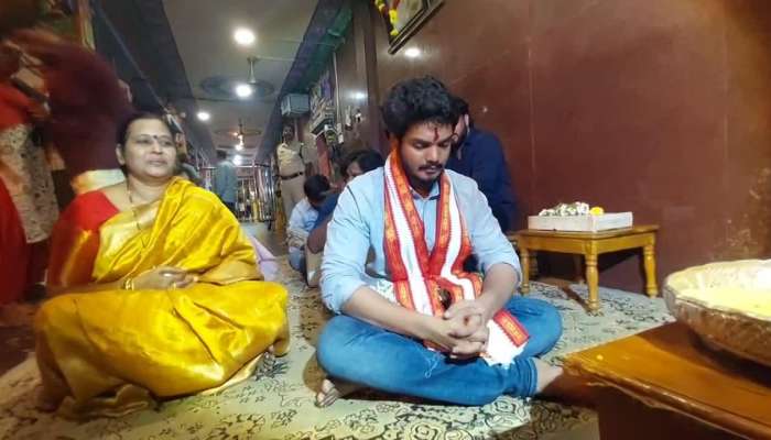 Actor Akash Puri Offers Prays And Pooja In Kanakadurga Temple Rv