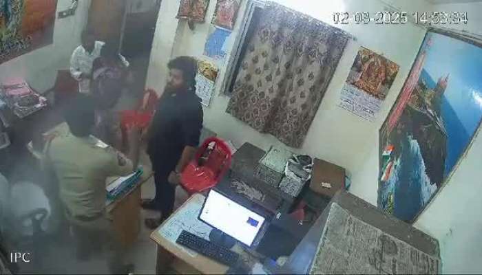Video Out Of TDP Leader Sarvasiddhi Ananthalakshmi Attacks Man With Slipper In Police Station Rv