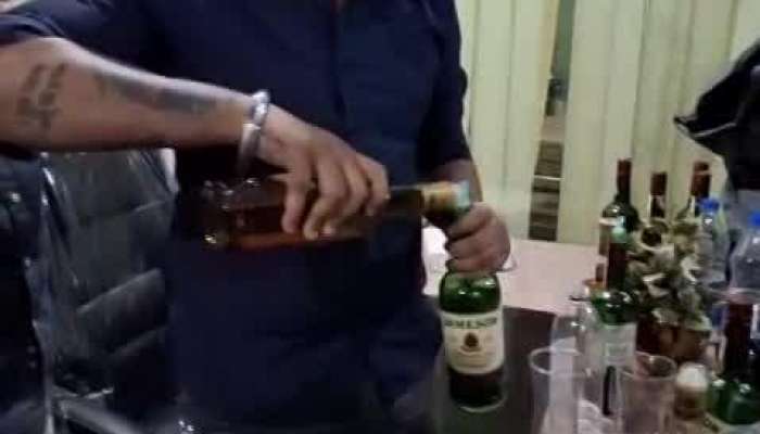 Cheap Liquor Mixing In Costly Liquor Bottles Troops Bar Rv