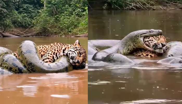 Python VS Leopard Video: చిరుతను మింగాలని ప్రయత్నించిన కొండ చిలువ.!. ఒళ్లు గగుర్పొడిచే వీడియో..