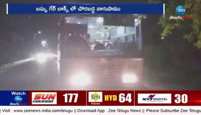 Snake entered to tsrtc bus gear box in jagtial