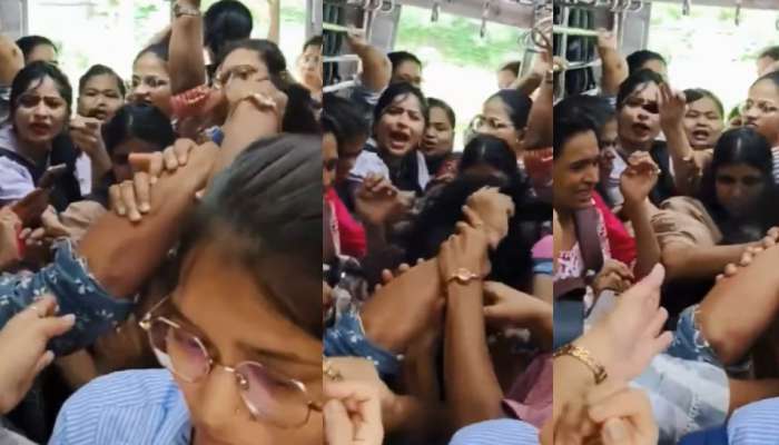 Women fight in Train video: ఏంట్రా ఇది.!. లోకల్ ట్రైన్ లో జుట్లు పీక్కుంటూ, బట్టలు చింపుకుంటూ మహిళల ఫైటింగ్.. వీడియో ఇదే..
