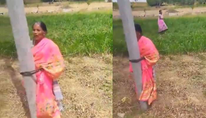 Woman Tied in Kuppam Video: కుప్పంలో స్తంభానికి కట్టేసిన మహిళ ఘనటలో బిగ్ ట్విస్ట్.. అసలు నిజం ఏంటంటే..?.. వీడియో వైరల్..