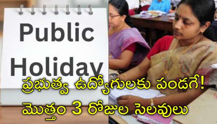 Public Holiday: రేపు ప్రభుత్వ ఉద్యోగులకు సెలవు.. మొత్తం 3 రోజుల సెలవులు
