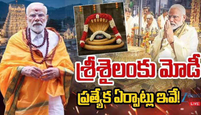 PM Modi Srisailam: ప్రధాని హోదాలో తొలిసారి శ్రీశైలంకు నరేంద్ర మోడీ.. ప్రత్యేక ఏర్పాట్లు చేస్తోన్న అధికారులు..