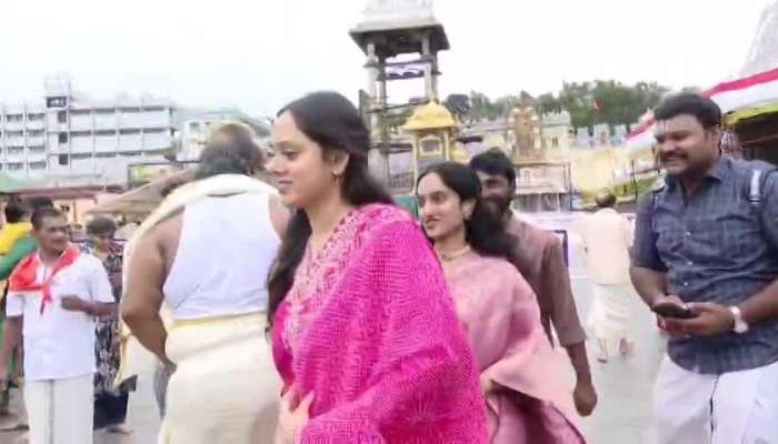 Prabhas Sister Pragati Uppalapati Visits To Tirumala Temple