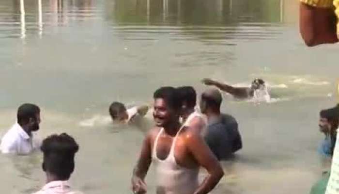 Rahul Gandhi Jumped Into Pond Funny Video Goes Viral
