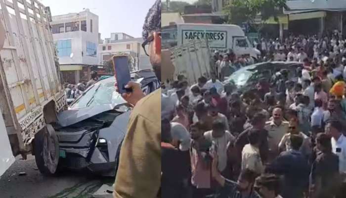 Jaipur Road Accident Video: దేశంలో మరో ఘోరం... జైపూర్‌లో అదుపుతప్పి వాహనాలను ఢీకొన్న డంపర్ ట్రక్కు.. 10 మంది దుర్మరణం.. షాకింగ్ వీడియో..